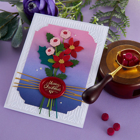 Spellbinders Merry Christmas Oval Wax Seal Stamp - Sealed for Christmas Collection