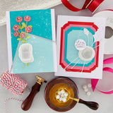 Spellbinders Pine Cone Spray Wax Seal Stamp - Sealed for Christmas Collection
