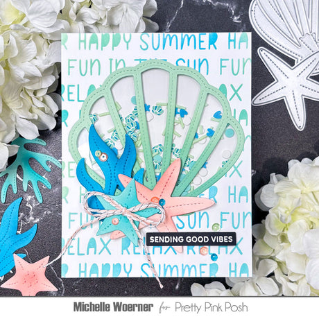 Pretty Pink Posh Summer Words Stencil