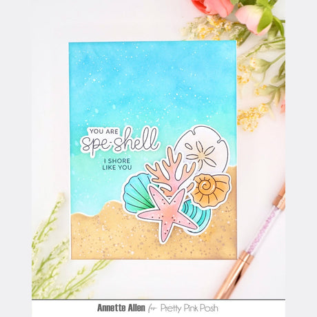 Pretty Pink Posh Seashells stamp set