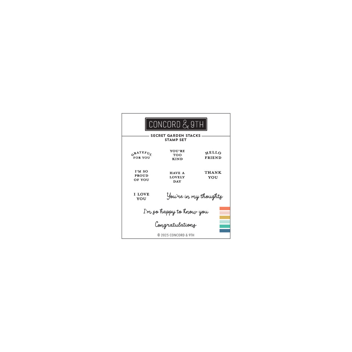 Concord & 9th Secret Garden Stacks Stamp Set (3 x 3)