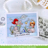 Lawn Fawn shello, friend stamp