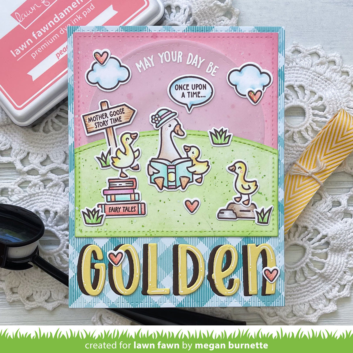 Lawn Fawn silly goose! sentiment add-on