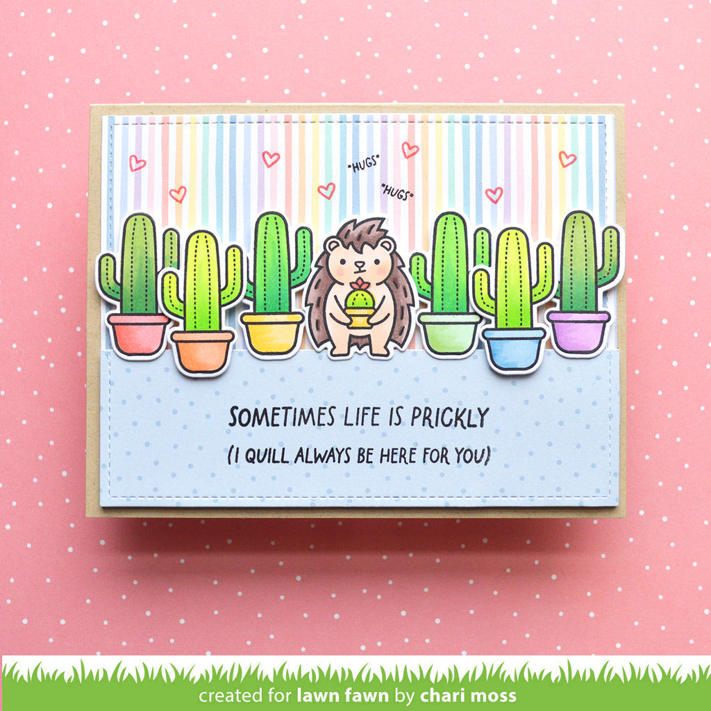 Lawn Fawn Sometimes Life is Prickly Stamp and Die Set Bundle