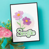 Spellbinders You Make Me Smile Sentiments Clear Stamp and Die Set - Spotlight Frames and Florals Collection