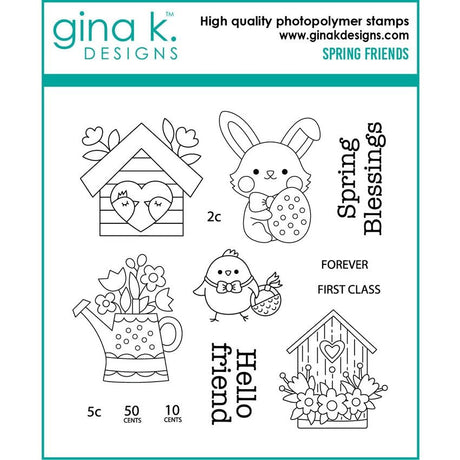 Gina K Designs Spring Friends Stamp & Die Set Bundle