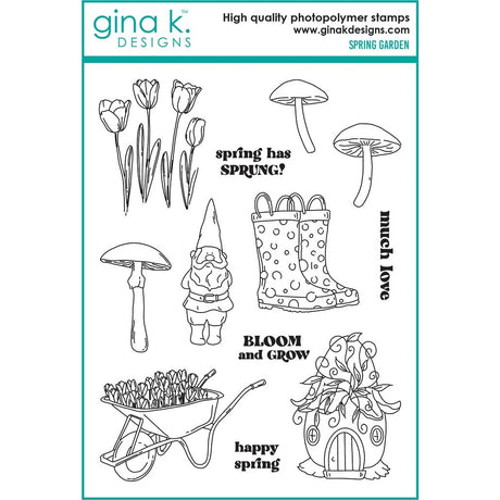 Gina K Designs Spring Garden Stamp & Die Set Bundle