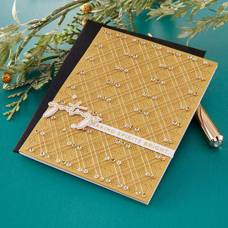 Spellbinders Stitched Starry Argyle Etched Dies - Stitched for Christmas Collection