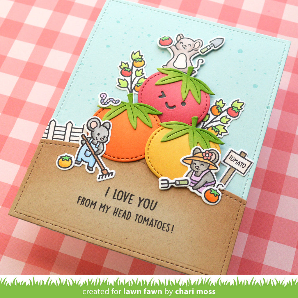 Lawn Fawn Stitched Garden Veggies Die Set