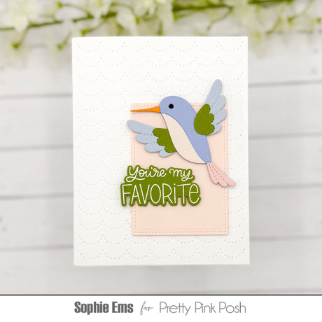 Pretty Pink Posh Stitched Hummingbirds