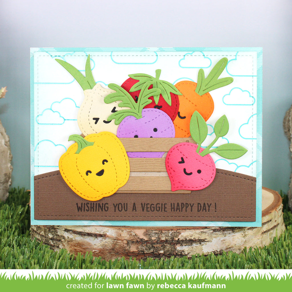 Lawn Fawn Stitched Root Veggies Die Set