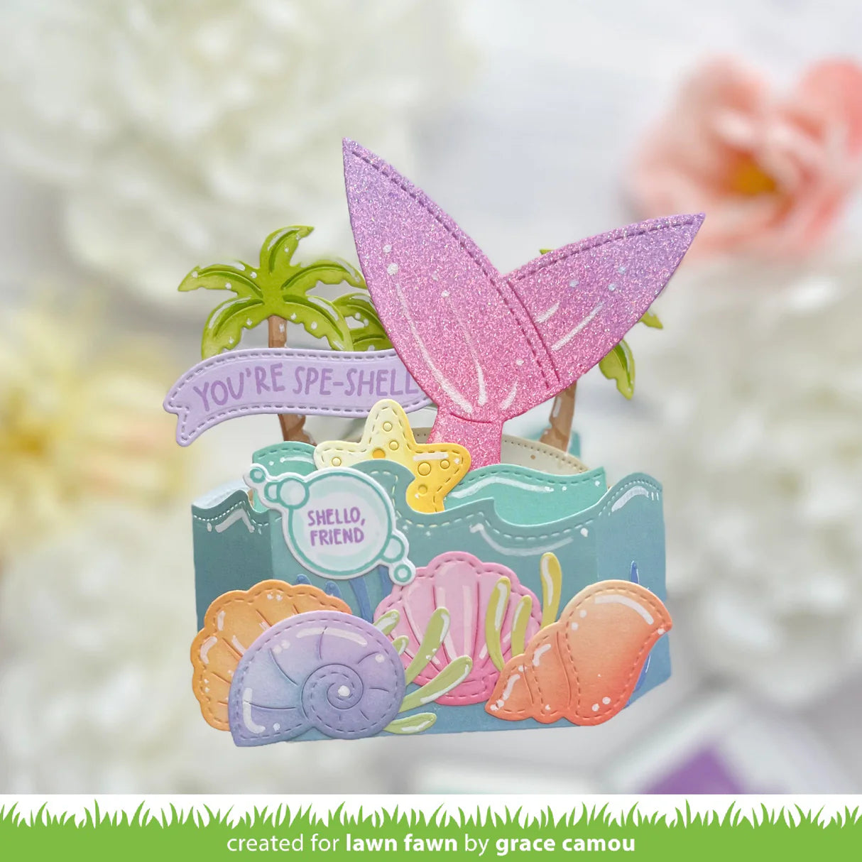 Lawn Fawn platform pop-up wave wrap around