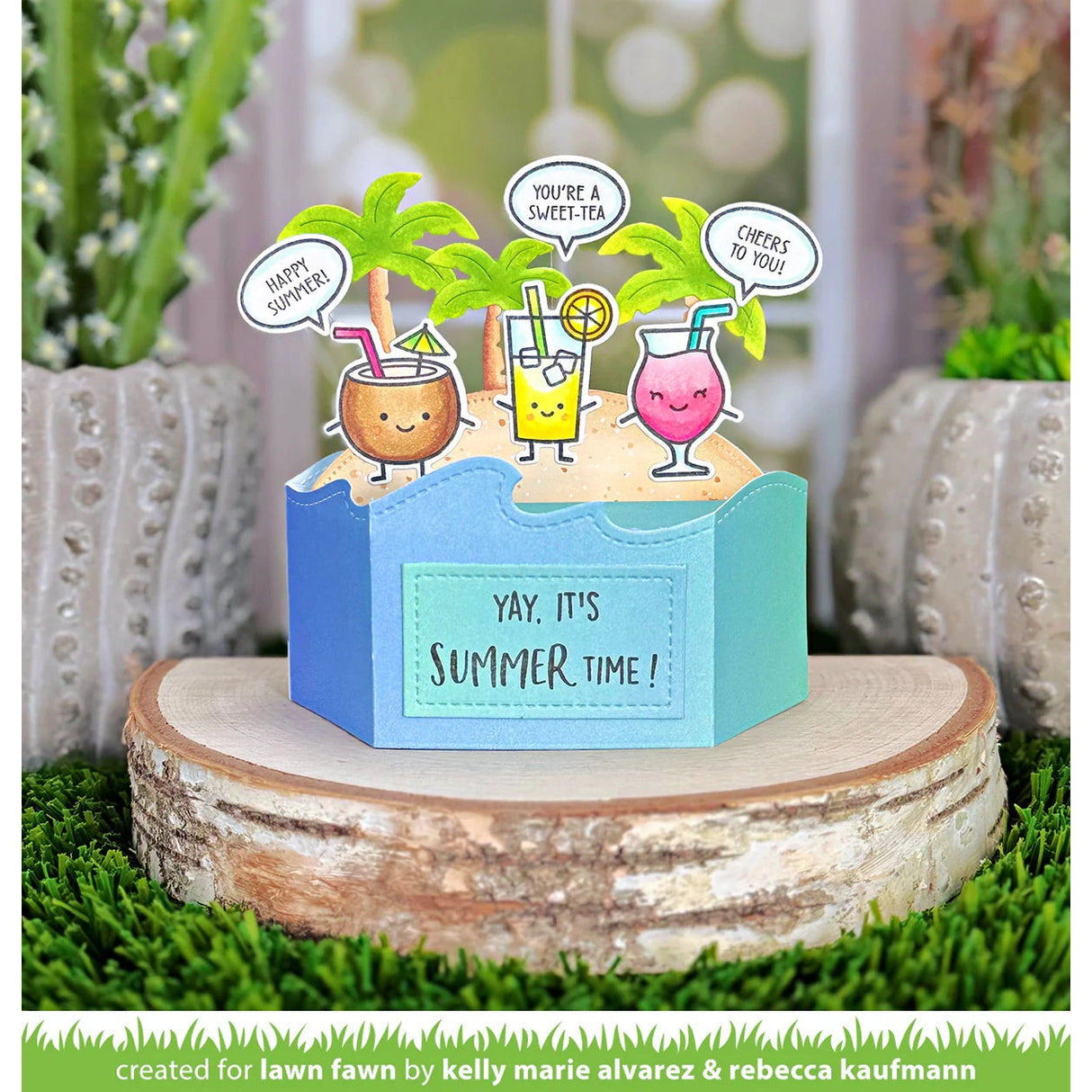Lawn Fawn platform pop-up palm tree inserts