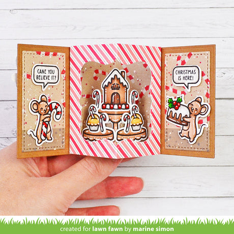Lawn Fawn center picture window card holiday add-on