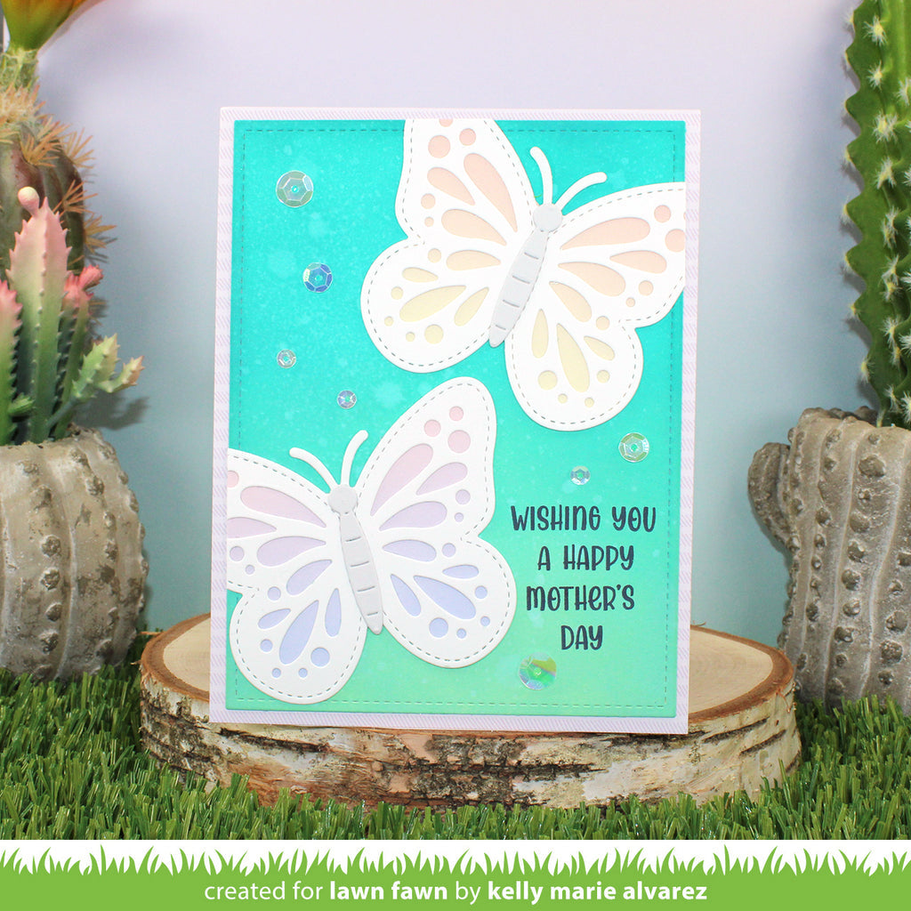 Lawn Fawn Ta-Da! Diorama! Butterfly Window Add-on Die Set