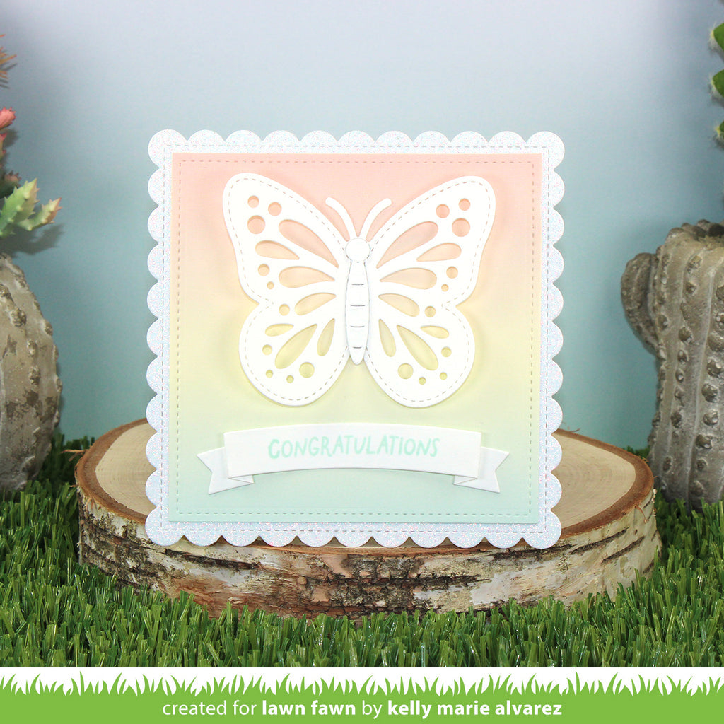 Lawn Fawn Ta-Da! Diorama! Butterfly Window Add-on Die Set