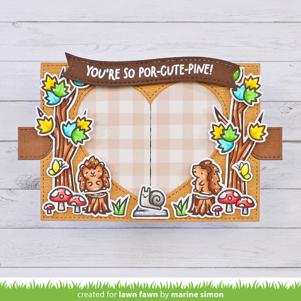 Lawn Fawn Ta-da! Diorama! Heart Window Add-on Die Set