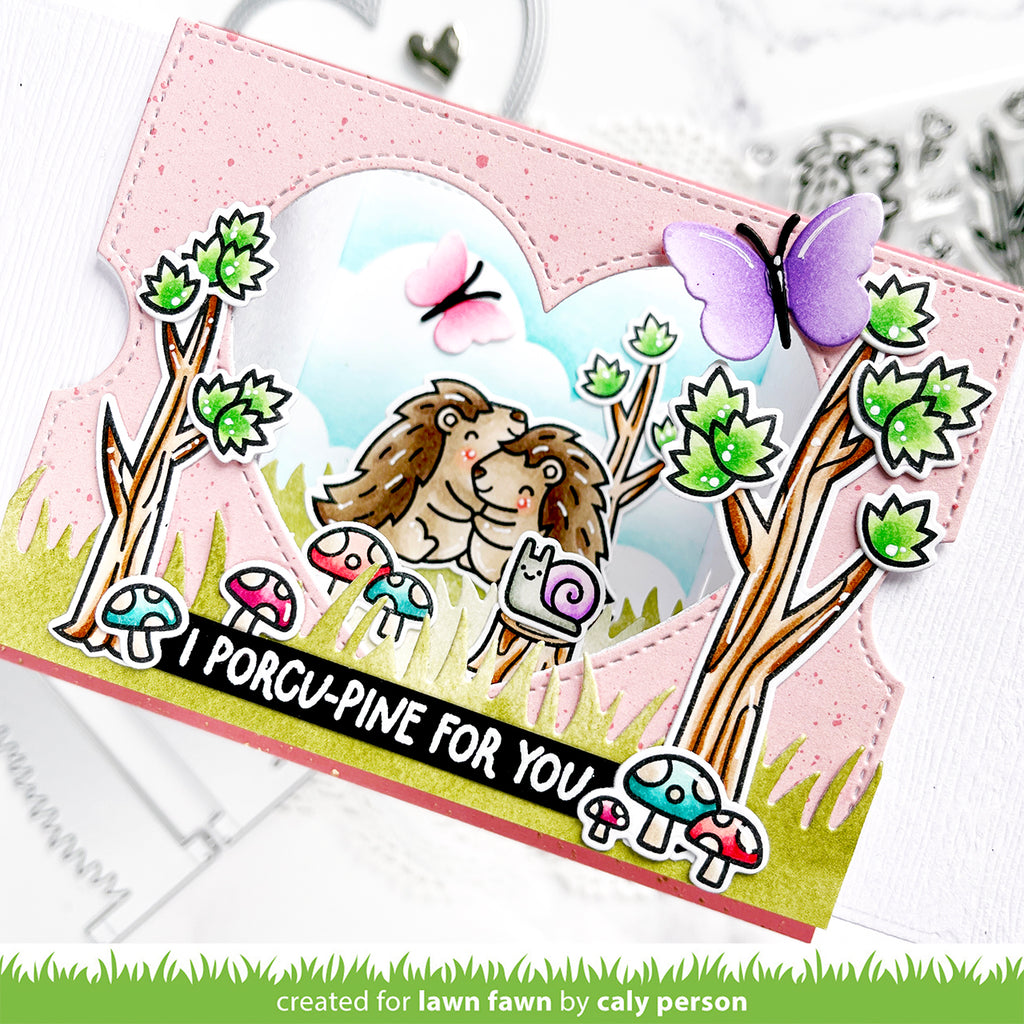 Lawn Fawn Ta-da! Diorama! Heart Window Add-on Die Set