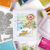 Pinkfresh Studio Blushing Blooms stencil