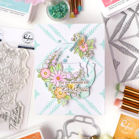 Pinkfresh Studio Leafy Lattice Die & Press Plate Bundle