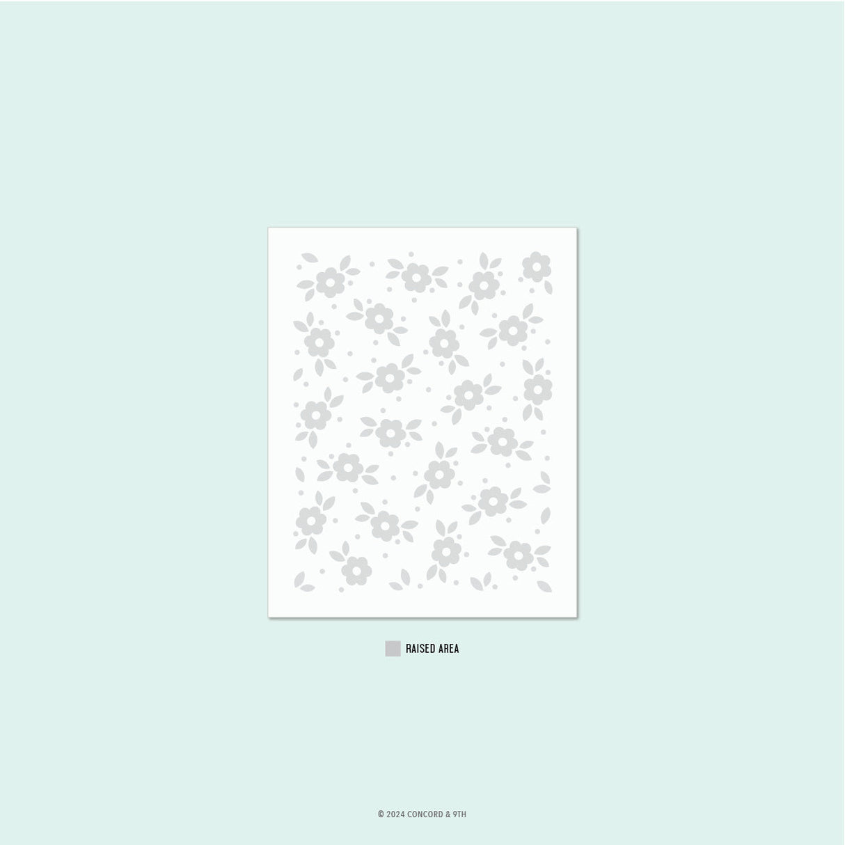 Concord & 9th Tea Blossom Embossing Folder