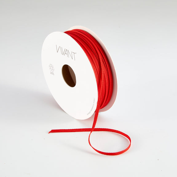 Spellbinders Vivant Texture Red Narrow Ribbon - 21.87 yards