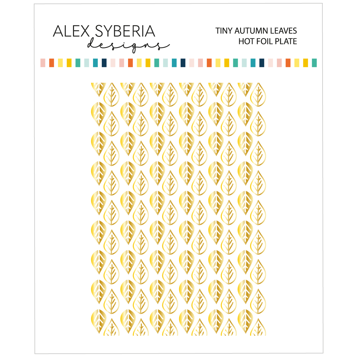 Alex Syberia Tiny Autumn Leaves Hot Foil Plate