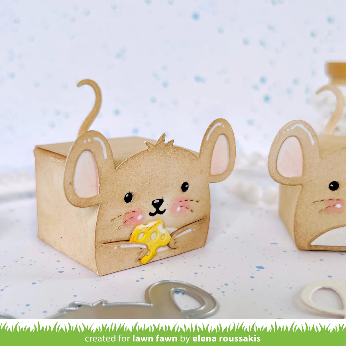 Lawn Fawn tiny gift box mouse add-on