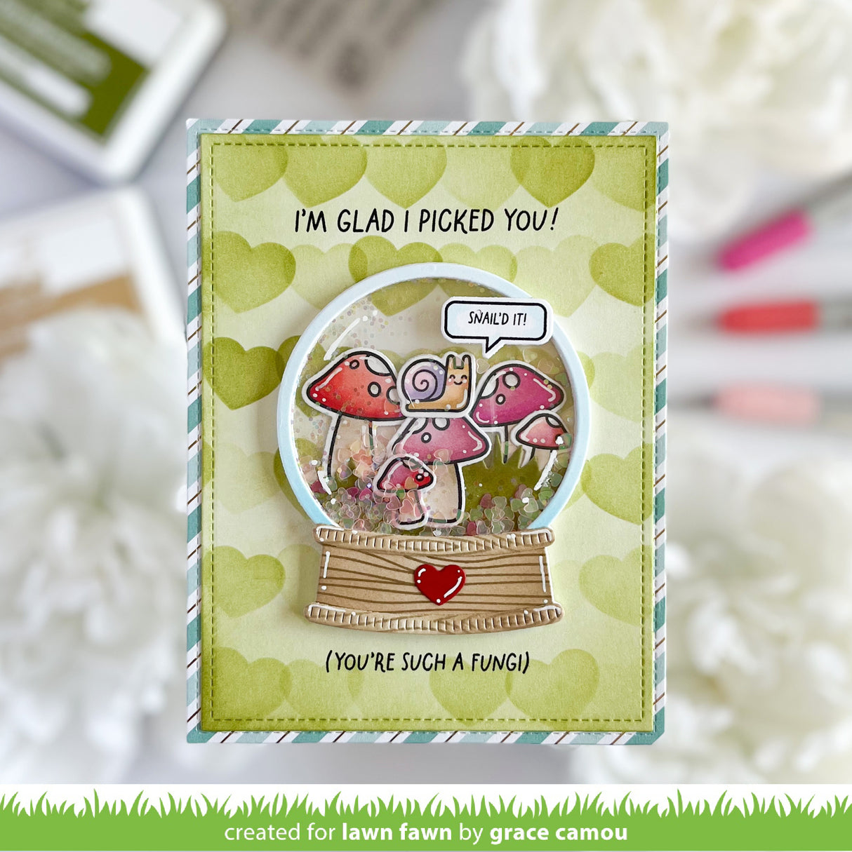 Lawn Fawn Layered Hearts Background Stencils