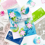 Pinkfresh Studio Tranquil Water Lilies stencil