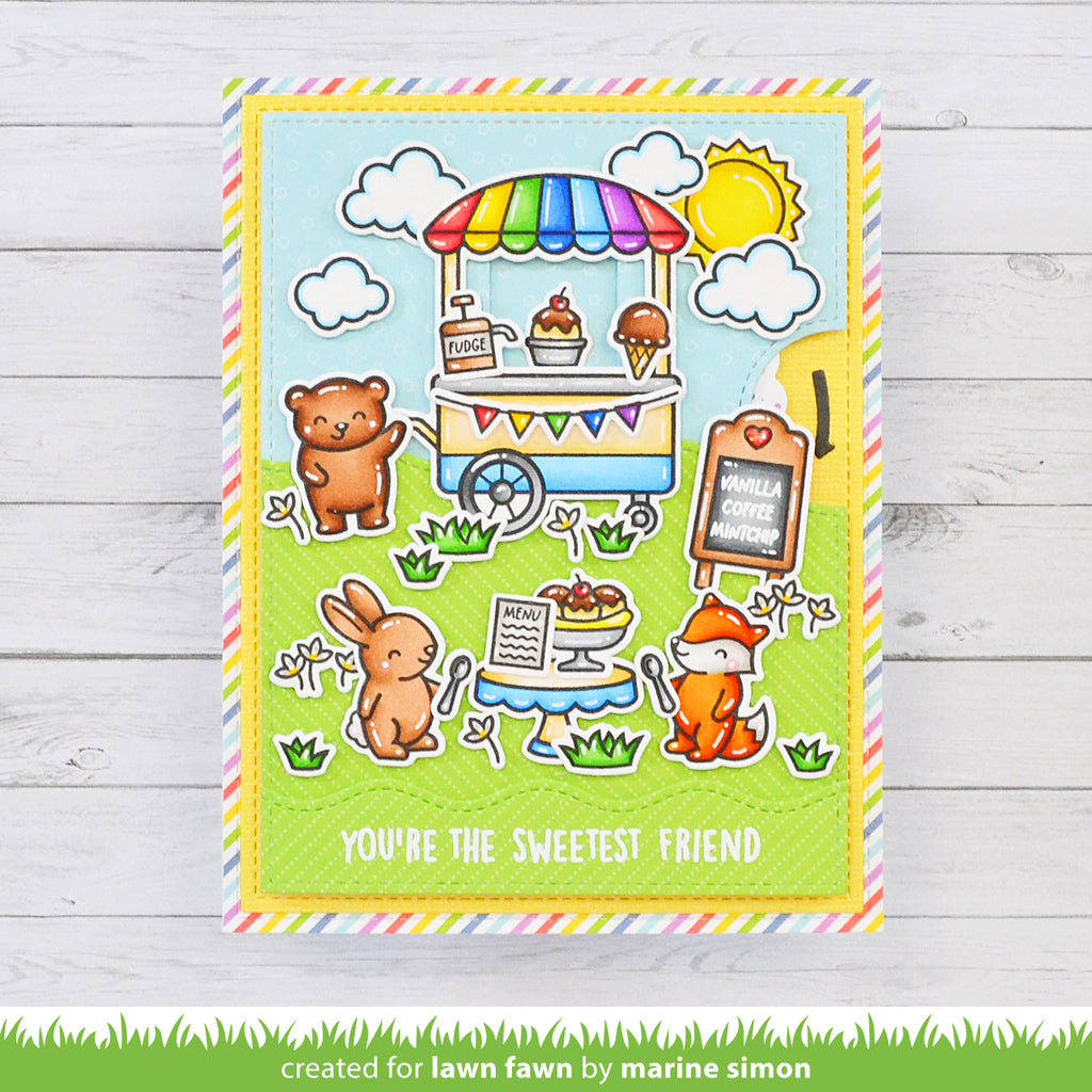 Lawn Fawn Treat Cart Stamp and Die Set Bundle