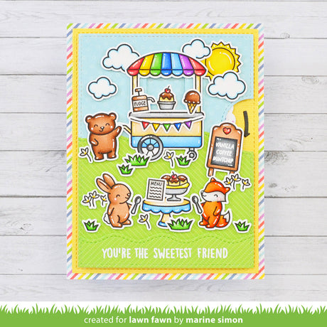 Lawn Fawn Treat Cart Stamp and Die Set Bundle