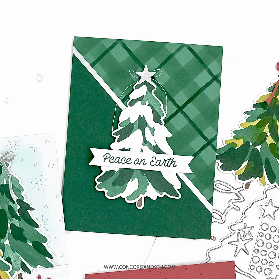 Concord & 9th Triple-step Evergreen Stamp Set (4 x 8)