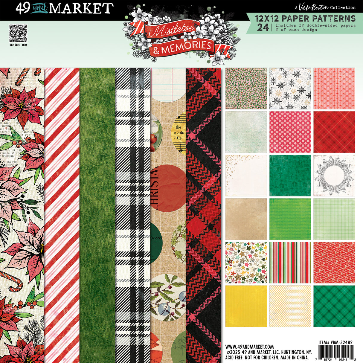 49 & Market Mistletoe and Memories 12×12 Paper Pad