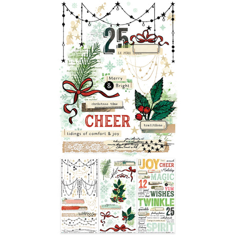 49 & Market Mistletoe and Memories Essential Rub-on Transfers