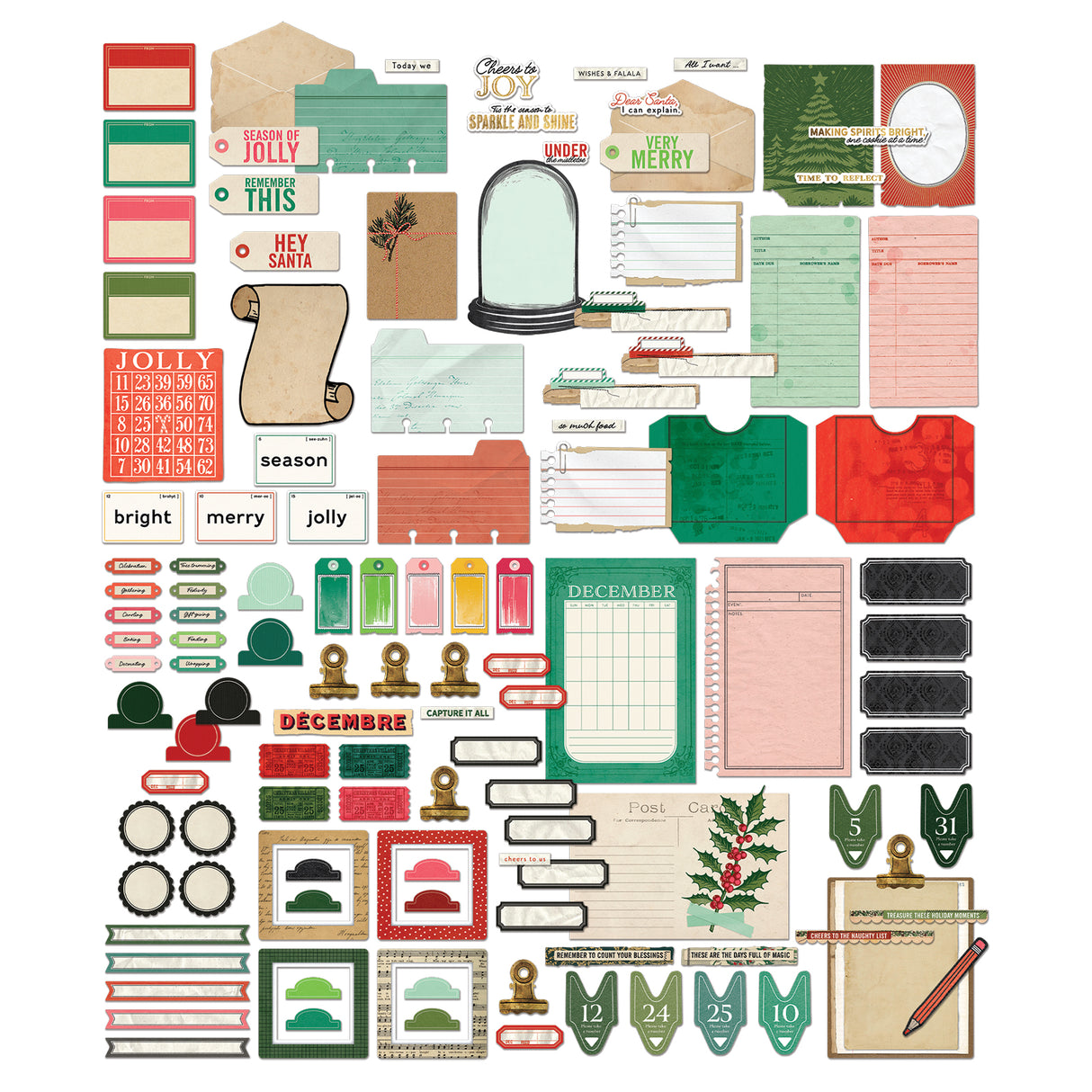 49 & Market Mistletoe and Memories Journaling Die-Cuts