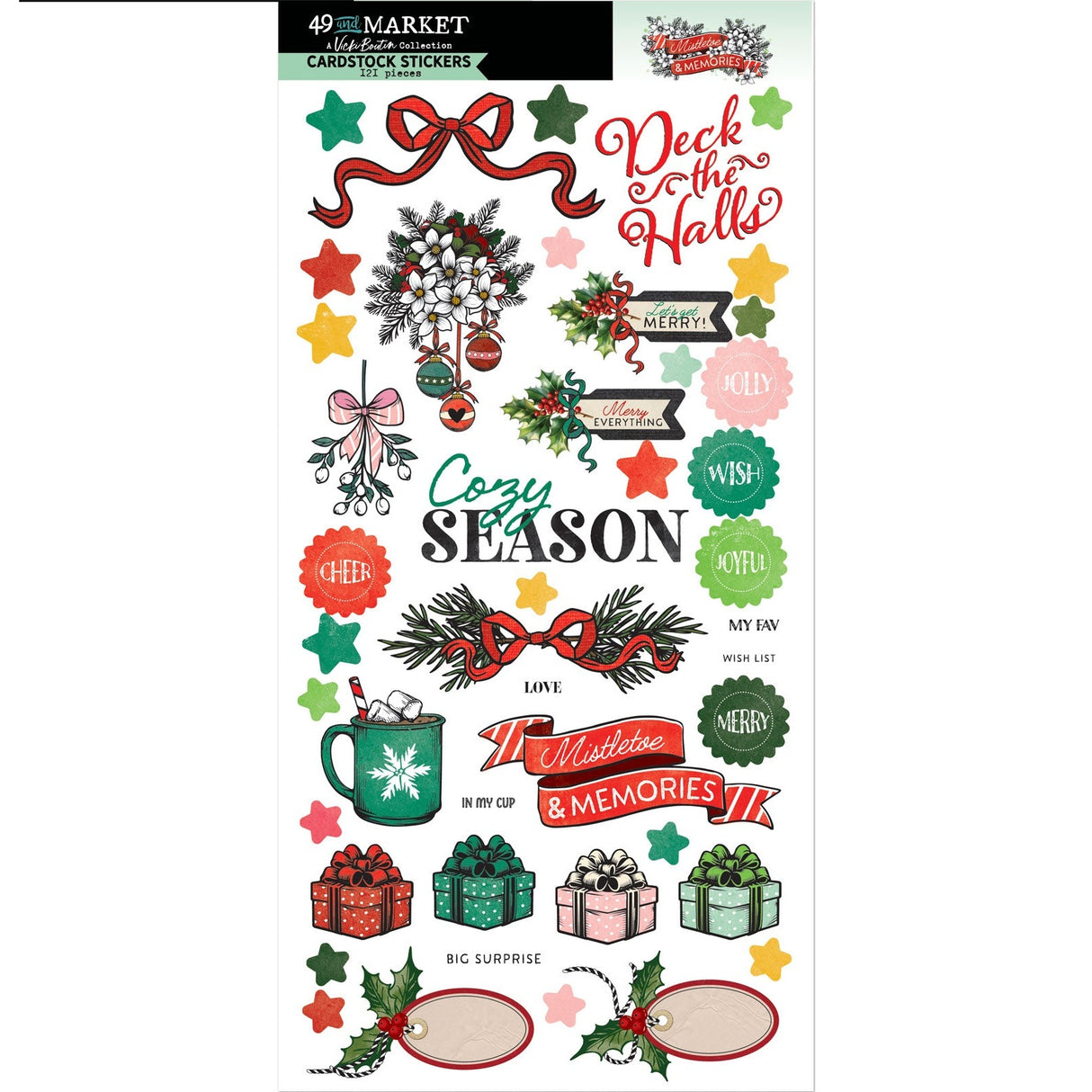 49 & Market Mistletoe and Memories Cardstock Stickers