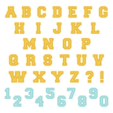 Honey Bee Stamps Varsity Letters Alphabet - Honey Cuts