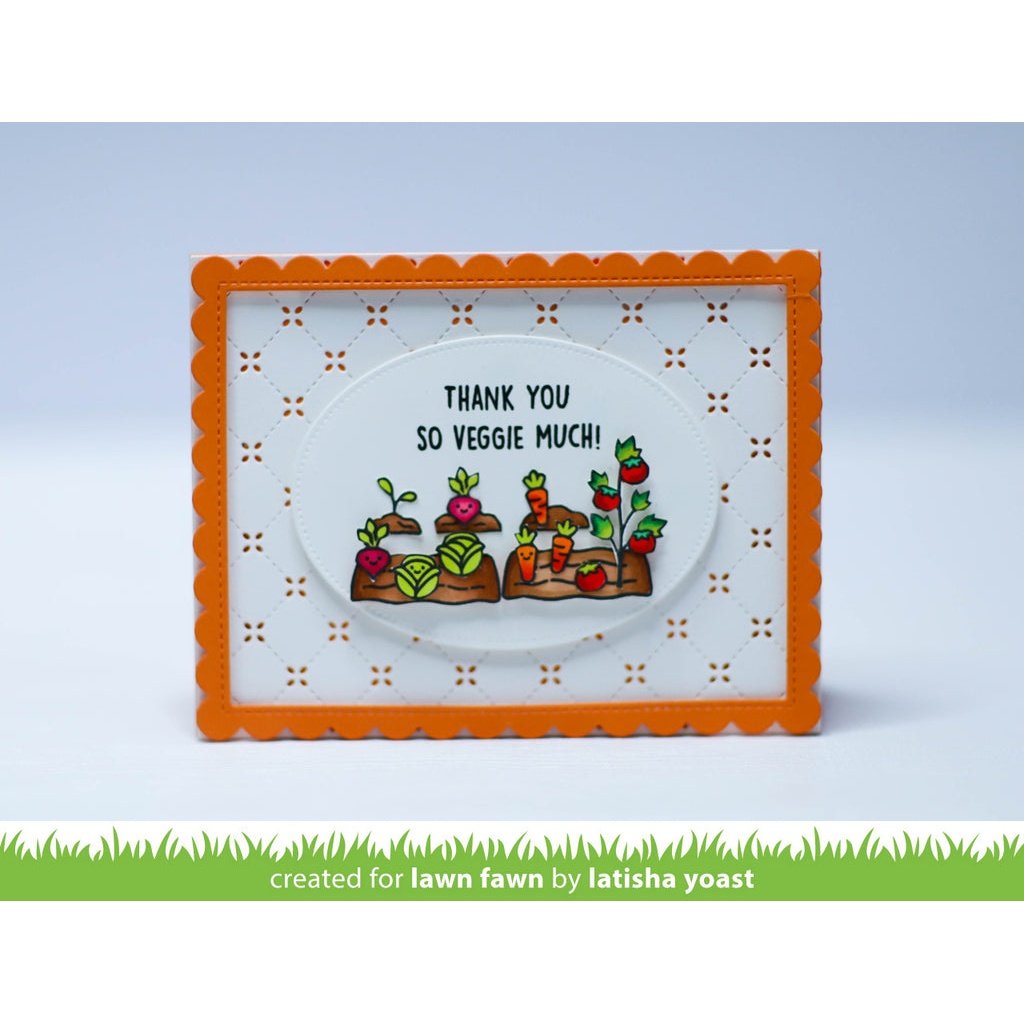 Lawn Fawn Veggie Happy Add-on Stamp and Die Set Bundle