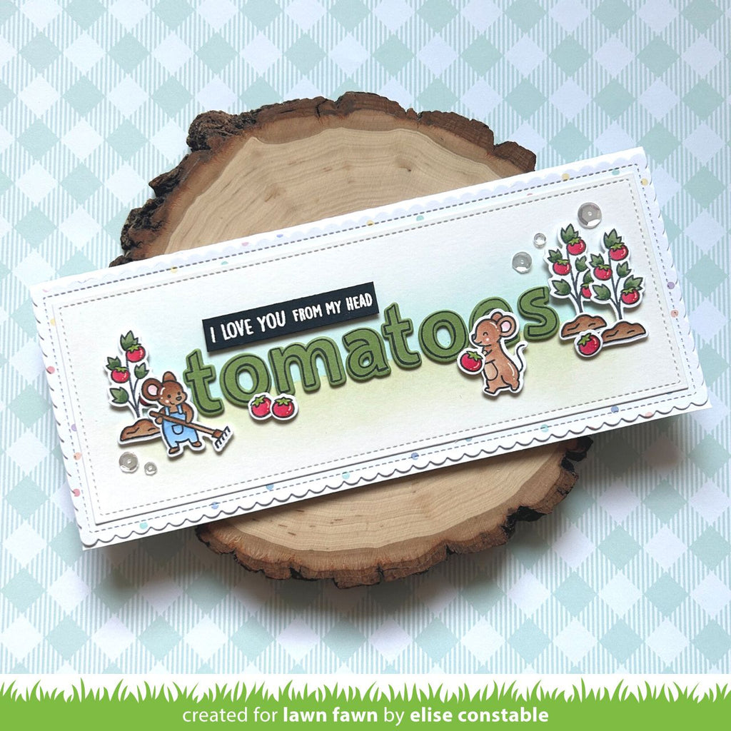 Lawn Fawn Veggie Happy Stamp and Die Set Bundle