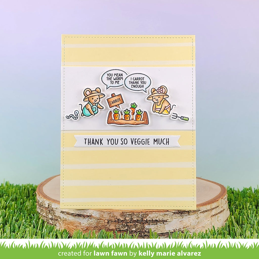 Lawn Fawn Veggie Happy Stamp and Die Set Bundle