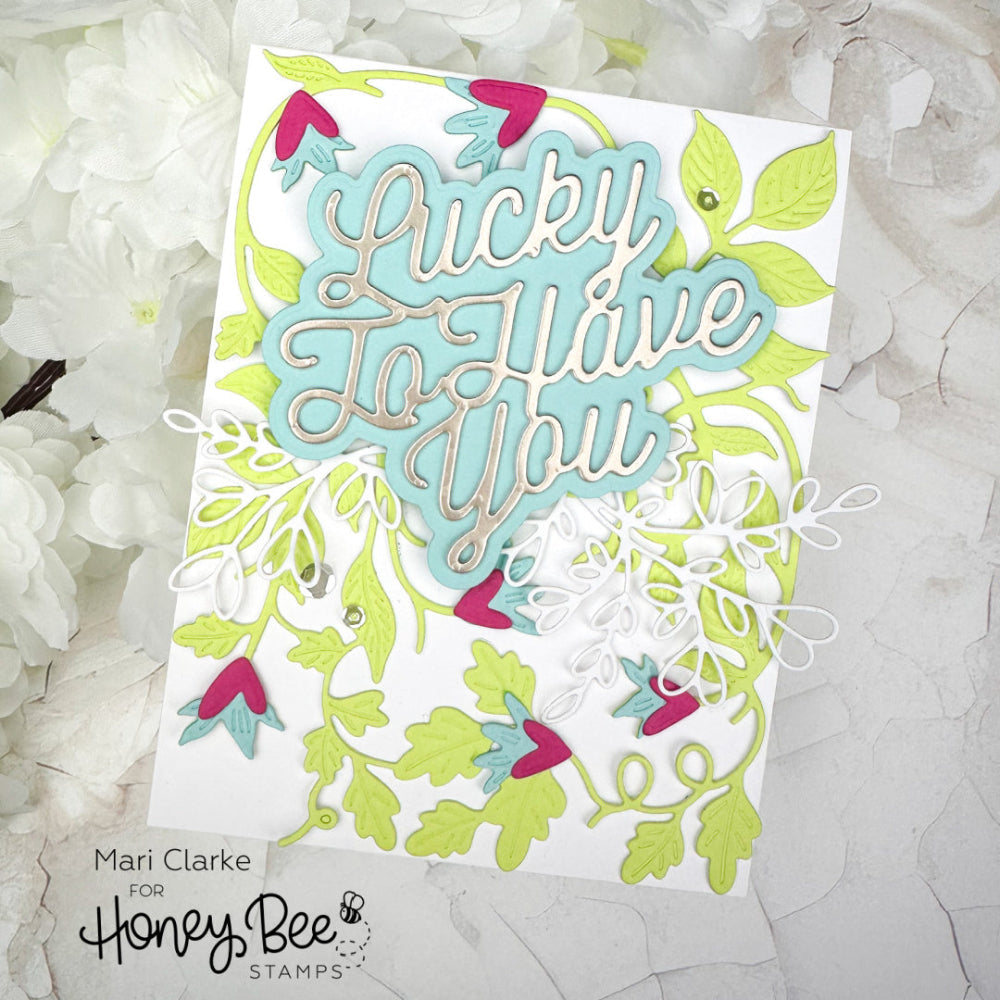 Honey Bee Stamps Bold Background: Vines of Love - Honey Cuts