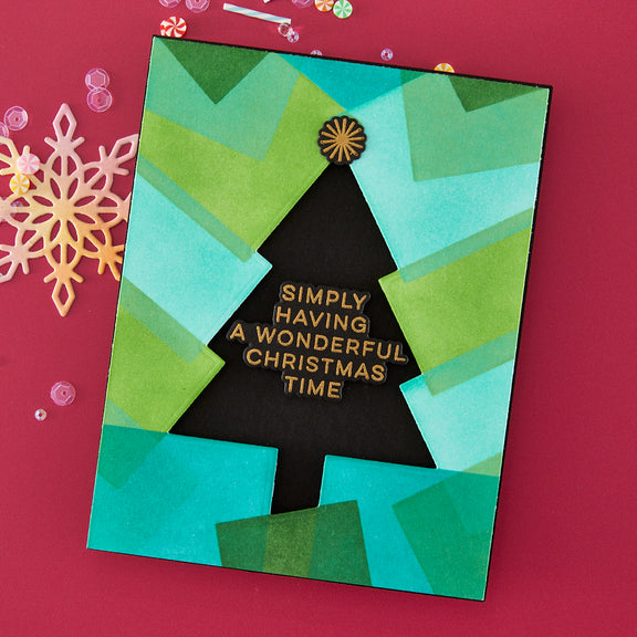 Hero Arts Color Layering Tree Stencils from the Very Merry Collection