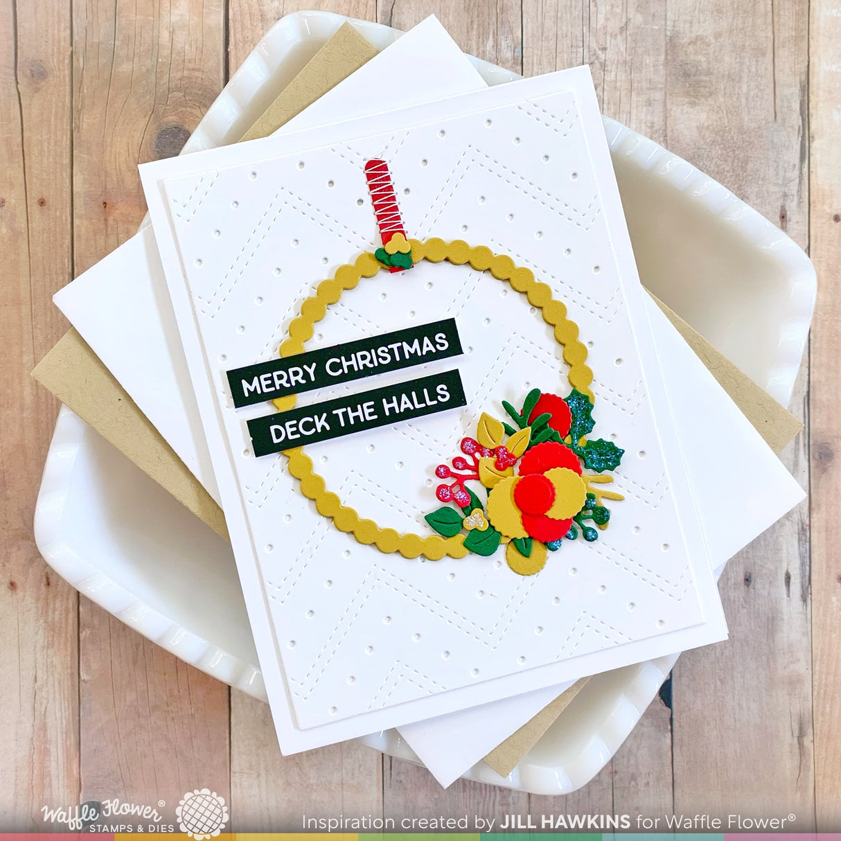 Waffle Flower Dotted Chevron Die