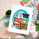 Waffle Flower Round Critter Bookmark Stencil & Stamp Set Bundle