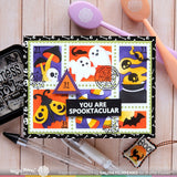 Waffle Flower Postage Collage Spooktacular Stamp Set