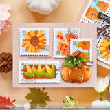 Waffle Flower Postage Collage Harvest Stencil