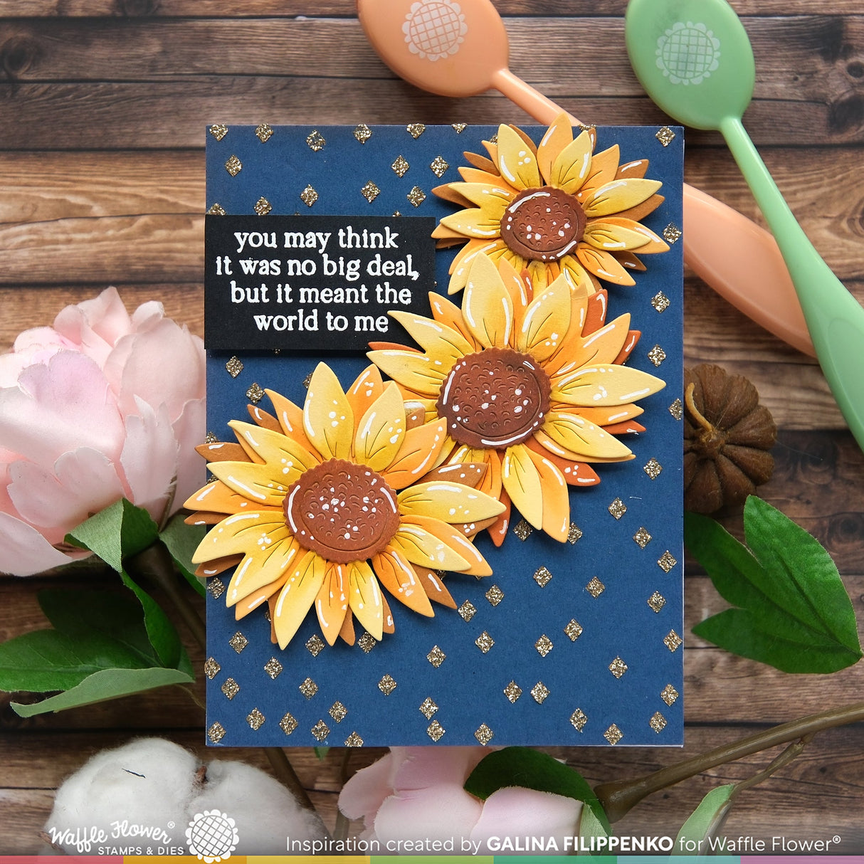 Waffle Flower Inside Sentiments Thanks 2 Stamp Set *COMING SOON*