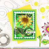 Waffle Flower Sketched Aster Stamp, Die & Stencil Bundle
