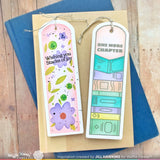 Waffle Flower Round Bookmark Sayings Stamp Set